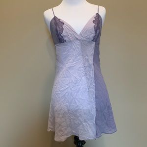 VS Vintage 100% Silk Embroidered Lingerie Babydoll Slip